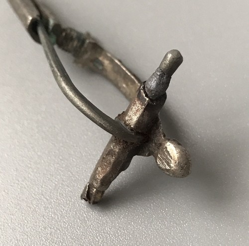 Superb Ancient Roman Silver Gilt/ Gilded " Cross - Bow " Type Brooch / Fibula - Picture 8 of 12