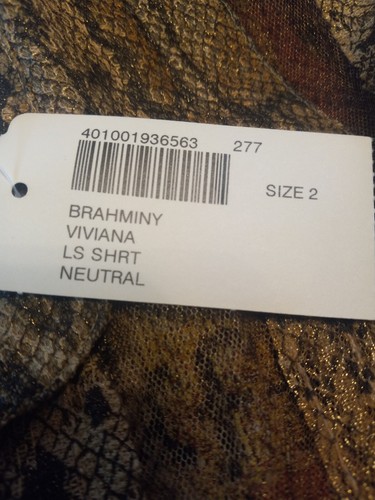 chicos size 2 Sheer Button Up Beautiful Top. A Holiday Must Have. New w Tags. - Picture 6 of 8