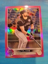 2022 Topps Chrome Ryan Vilade Pink Parallel RC Rookie #85 Colorado Rockies