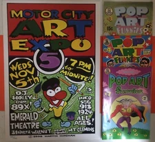 MOTOR CITY ART EXPO 2008 62/100 + 3 POP ART FUNNIES COMICS Artist MARTIN HIRCHAC