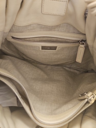 NWOT Michael Kors Marina Cream/Silver Large Hobo Bag Gathered Tote STUNNING!!! - Picture 13 of 16