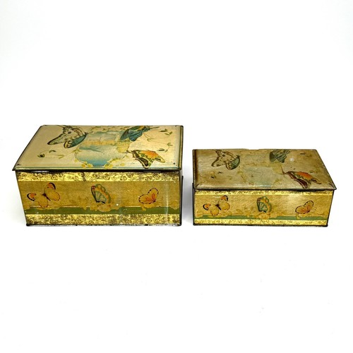 2 cajas de lata con bisagras Artstyle Chocolate Company con mariposas 1 y 2 libras EE. UU. - Imagen 5 de 24