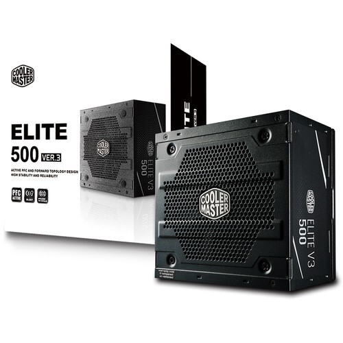 Cooler Master MPW-5001-ACAAN1 500 watt Elite V3 Power Supply - Afbeelding 4 van 4