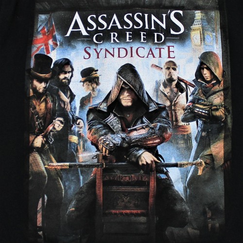 Assassin's Creed T-Shirt Mens XS Black Syndicate Video Game Cast Graphic 2015 - Picture 3 of 5