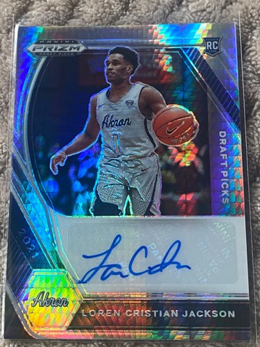 2021-22 Prizm Draft Picks Loren Cristian Jackson Silver Prizm Autograph Auto RC - Bild 1 von 3