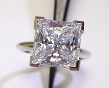 .5 ct  Princess Ring Top Russian Quality CZ Extra Brilliant Handmade Sz 7
