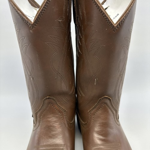 Justin Boots JB1100 Hombres Cuero Marrón Rancho Botas de Vaquero Talla 9D - Imagen 7 de 18
