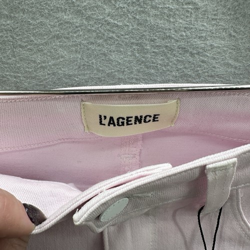L'AGENCE Margot Skinny High Rise Jeans Women 26 Lilac Snow White Quiet Luxury - Picture 9 of 20