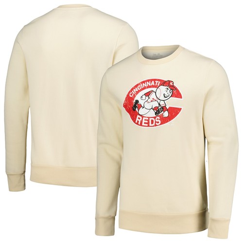 Herren Majestic Threads Haferflocken Cincinnati Rottöne Fleecepullover Sweatshirt