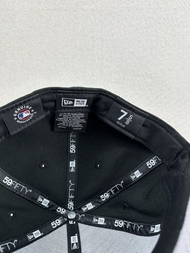 Cappello New Era 59 Fifty Boston Red Sox adulto taglia 7 5/8 nero poliestere MLB - Foto 4 di 5