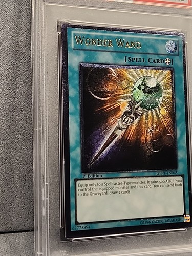 PSA 8 2011 YUGIOH GENF-EN045 WONDER WAND 1ST ULTIMATE RARE NEAR MINT-MINT - Picture 3 of 11