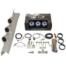 GlowShift W7 Boost EGT Trans Temp Gauges + Taupe Pod for 10-18 Dodge Ram Cummins