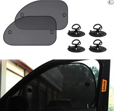 2-Pack Universal Car Side Window Sun Shades, 25.5 x 14.9 Inches, Black Protectiv