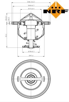 THERMOSTAT KÜHLMITTEL 725176 FÜR HYUNDAI D4HA 2.0L D4HB 2.2L 4cyl SANTA FÉ III - Bild 6 von 12