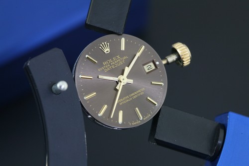 Rolex Cal 2135 Movement Quickset Brown Dial For 69173 , Good Working! - Picture 2 of 14