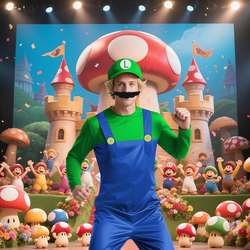 Herren Erwachsene Super Mario und Luigi Kostüm Klempner Bros Halloween Kostüm Hut - Bild 8 von 29