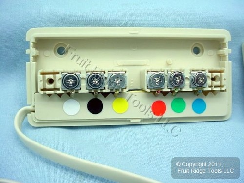 Leviton Ivory Phone Telephone Wiring Junction Box 6-Conductor 6-Wire C2618-I - Picture 4 of 5