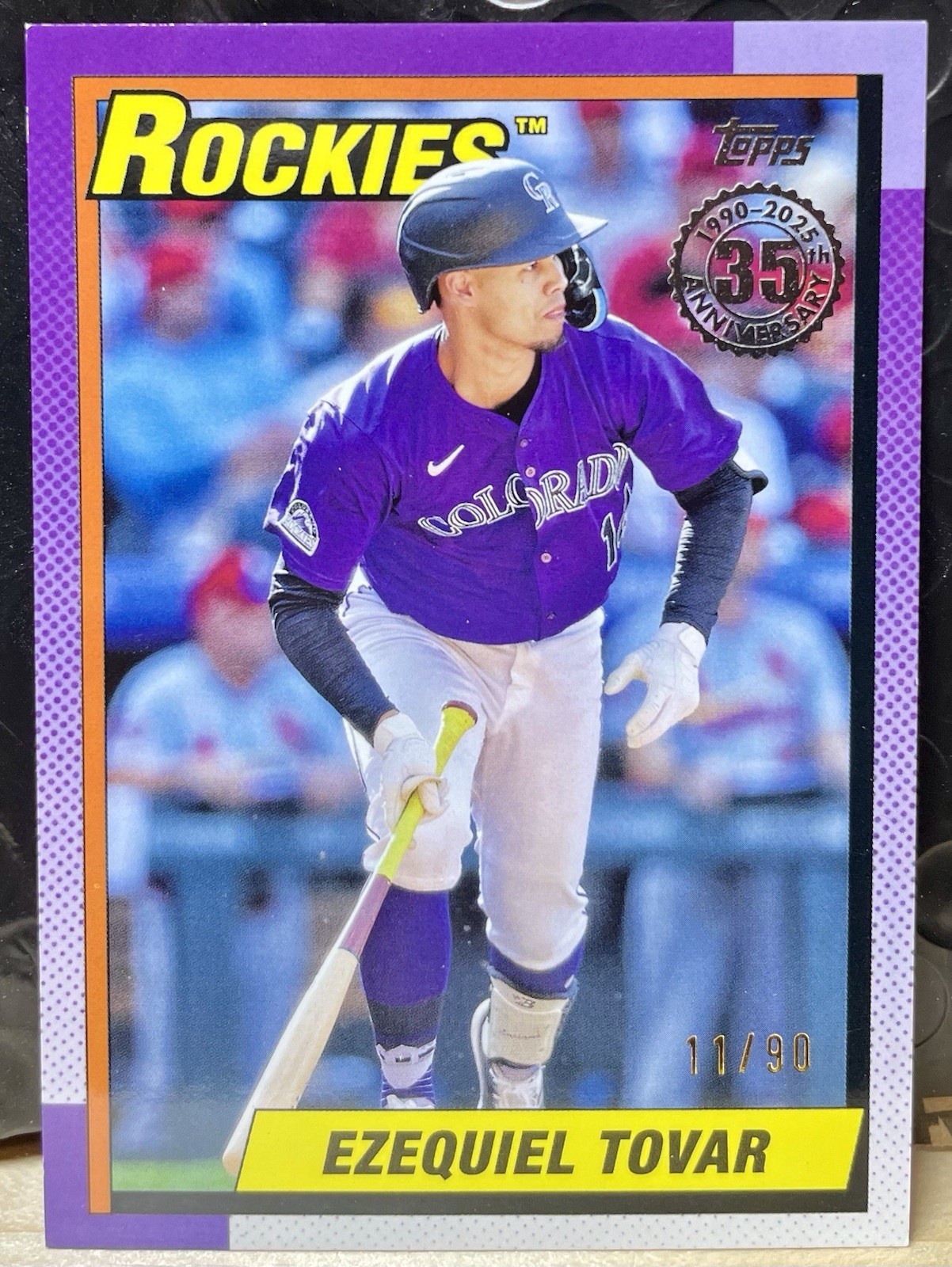 2025 Topps Series 2 EZEQUIEL TOVAR 1990 Topps The Real One Parallel /90