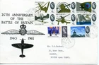 1965 BATTLE OF BRITAIN ORD. GREAT BRITAIN QE2 ILLUS FDC BURTON ON TRENT CDS PMKS