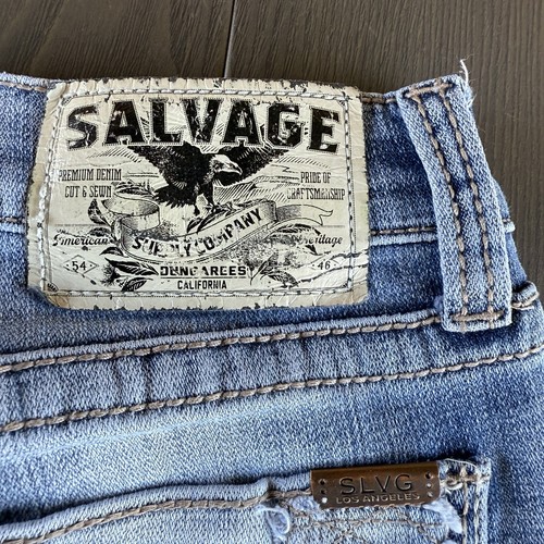 Jeans Salvage Supply Co Mayhem regular dritti 30x30 blu elasticizzato denim premium - Foto 16 di 18