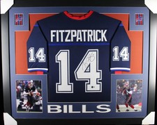 RYAN FITZPATRICK Signed/Autographed Custom Jersey in 35x43 Frame - Beckett/BAS