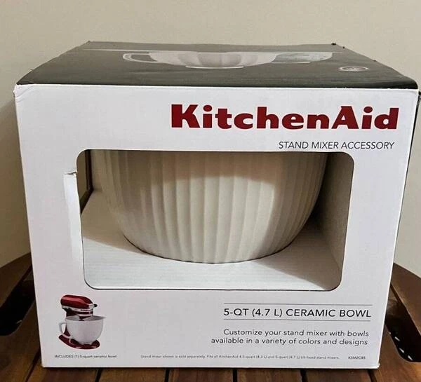 KitchenAid KSM2CB5 Ceramic Stand Mixer Bowl 5-Quart CLASSIC COLUMNS New
Opens in a new window or tab