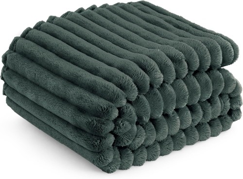 Blue Twin XL Fleece Blanket 66x90 Ultra Soft Lightweight Striped Flannel Throw - Picture 61 of 100