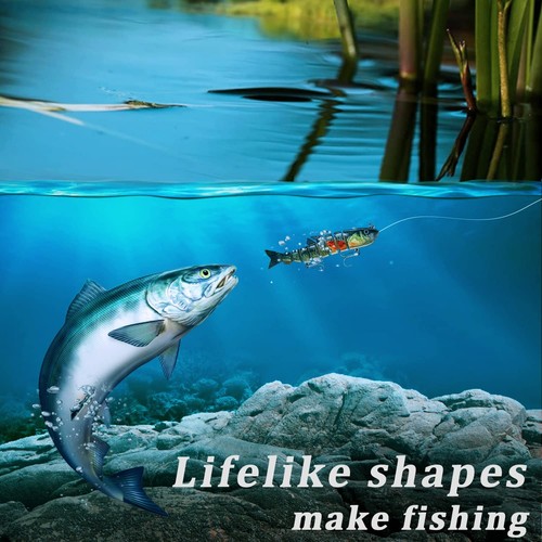 Fishing Lures Multi Jointed Fish Fishing Kits Slow Sinking Lifelike Swimbait ... - Picture 2 of 7