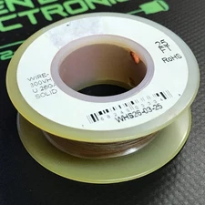 WHS26-03-25 - NTE - HOOKUP WIRE - 300VHU 26GA SOLID - ORANGE - 25FT RoHS