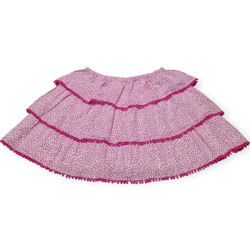 Boden Pink & White Tiered Skirt W/ Crochet Detail Along Hem. Girl Sz 11-12 Y.o. - Picture 3 of 6