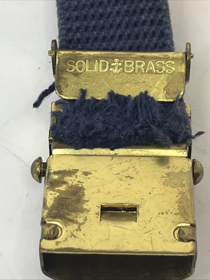 Cub Boy Scout Official Uniform Blue Belt S M 30” USA Made Solid Brass Buckle(A2) - Image 3 of 4