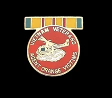 Vietnam Veterans AGENT ORANGE VICTIMS Hat Pin