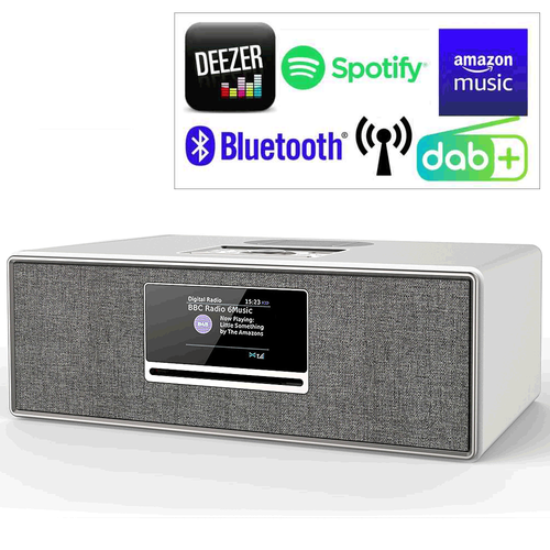 Noxon Pilatus, Internetradio, DAB+, Spotify, Amazon Music, Deezer, CD, weiss - Bild 1 von 6