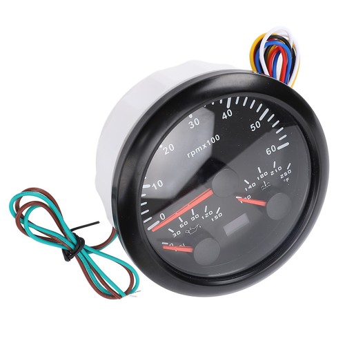3 In 1 Tachometer Electrical Tachometer Oil Pressure Water Temp Gauge 7 Colors - Picture 4 of 12