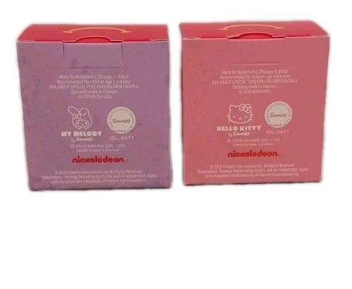TMNT & Hello Kitty / My Melody Collab McDonalds Happy Meal Toys #3 & #4 NEW - Picture 2 of 2
