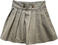 French Toast Beige Khaki Pull On Pleated School Uniform Skort/Skirt, Girls 8