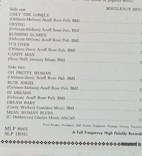 33 1/3 RPM LP Record   The Very Best Of ROY ORBISION  in Stereo  A Beauty - Picture 2 of 2