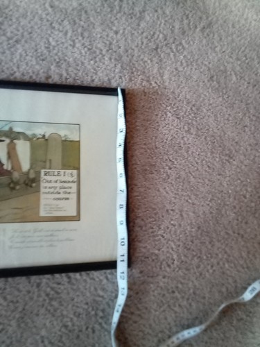 Vintage Golf. Charles Crombie. RULE I(g)"Out of bounds" gerahmter Druck  - Bild 9 von 9