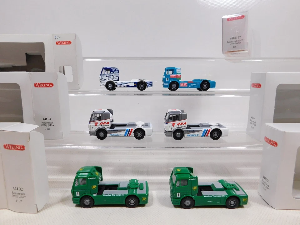 6x wiking H0 1:87 441 Camion da Corsa MB Bp Dea Dehnhardt Servizio Mint + Box # - Immagine 2 di 4