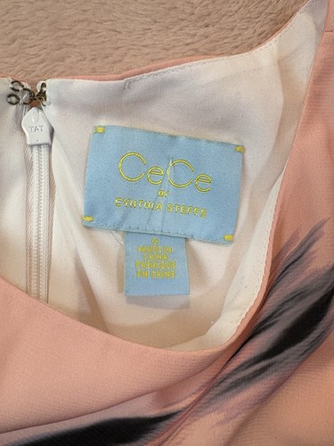 CeCe By Cynthia Steffe Pink Paint Brush Dress Size 0 - Picture 8 of 8