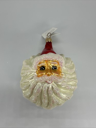 New Christopher Radko Santa Winter Wind Ornament Glass Glitter Vintage EUC - Picture 4 of 8