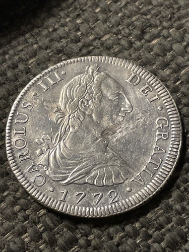 1772 Mo Silver 8 Reales Mexico - Picture 2 of 3