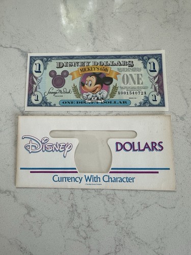 1 dollaro Walt Disney 65° anniversario 1993 - Topolino con busta originale - Foto 1 di 4