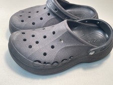 CROCS ICONIC Women  s Classic Platform Size 9 Glitter Iridescent Clog Beach