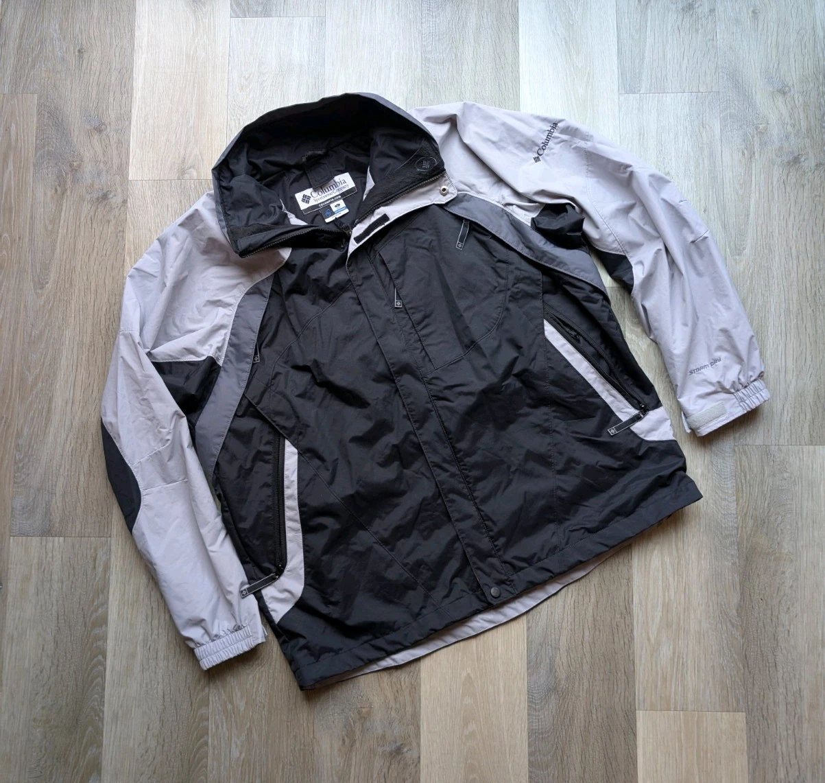 Columbia Storm Dry Jacket Men's Size Large Ski Snowboarding Coat Black Full Zip