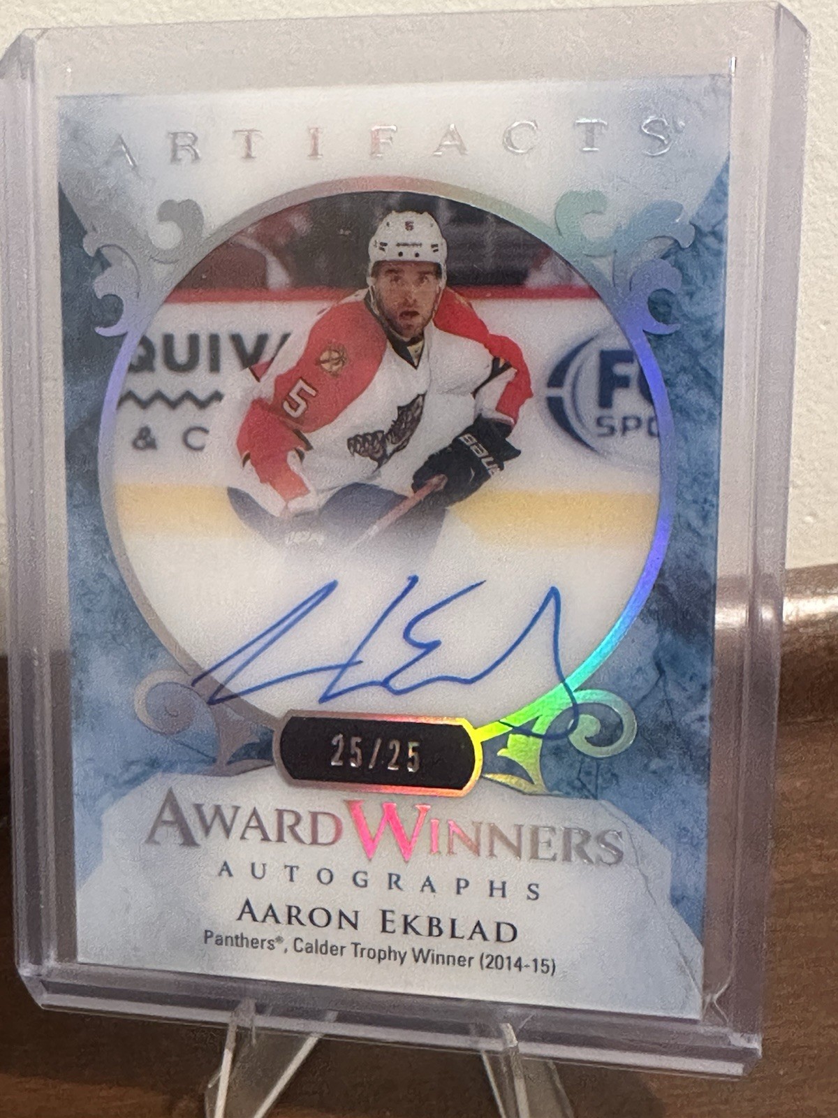2023-24 UD Artifacts Aaron Ekblad Award Winners Auto /25 Florida Panthers AWA-AE