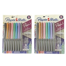 Paper Mate Flair Felt Tip Pens Multi Color Metallic City Lights Glittery Ink Lot