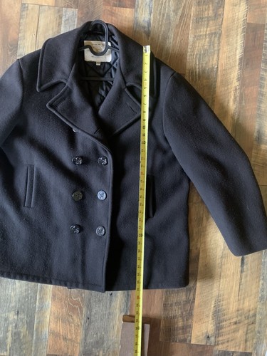 Vtg Navy Pea Coat MP72132 Black Wool Mens 48 Made In USA - Picture 15 of 20