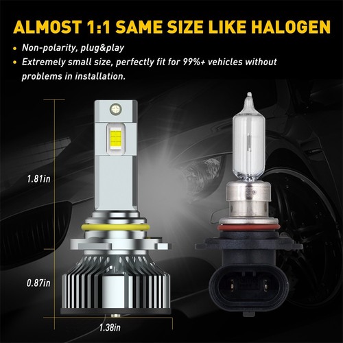 CANBUS 9005 LED Headlight Super Bright Bulbs Kit White 40000LM High/Low Beam EAH - Picture 7 of 18