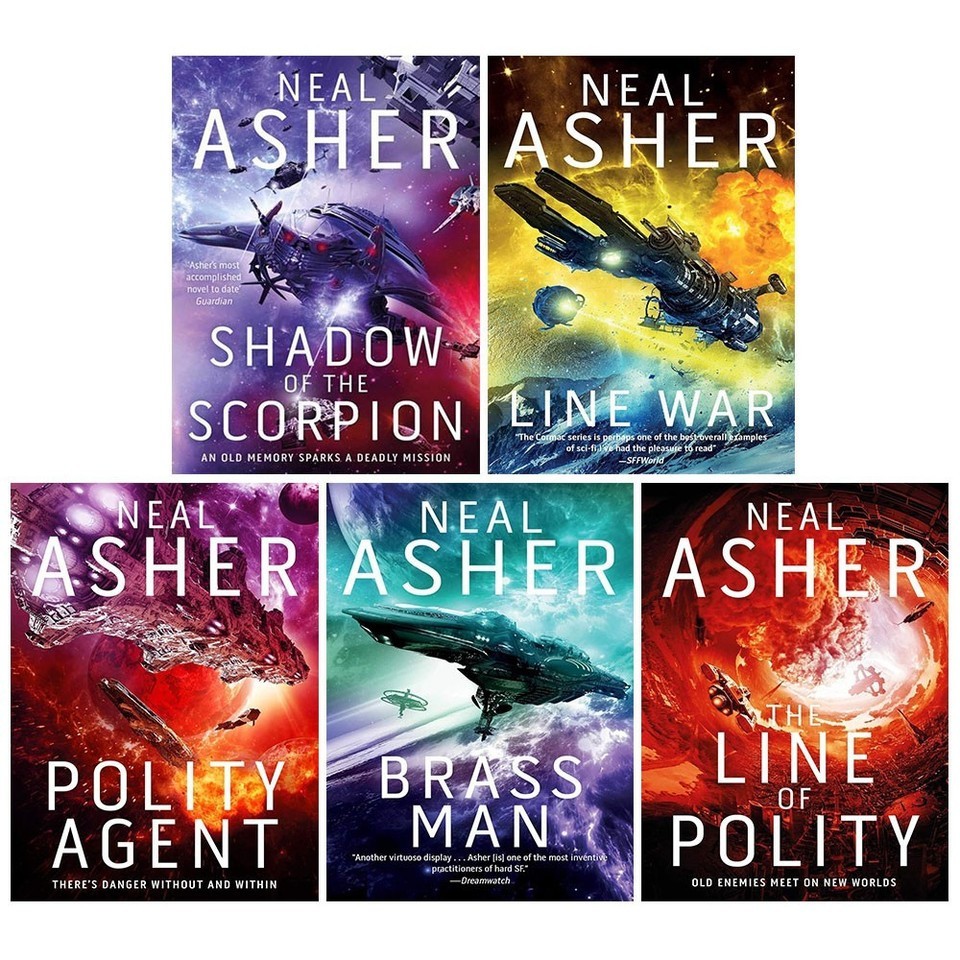Agent Cormac Series 5 Books Collection Set by Neal Asher Line War,Polity Agent